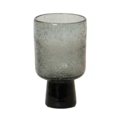 Bari glass on base, grey
