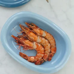 Barro oval serving plate, Light blue, small 20x27,5 cm