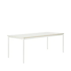 Base dining table, White. plywood edge. 190x85cm