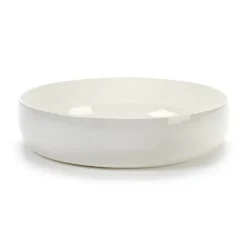 Base serving bowl with low rim white, 24 cm