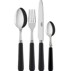 Basic cutlery 24 pcs, black