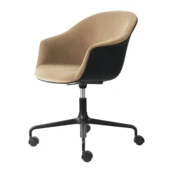 Bat Meeting Chair office chair front upholstered, Dandy gubi 905 dune-black-black