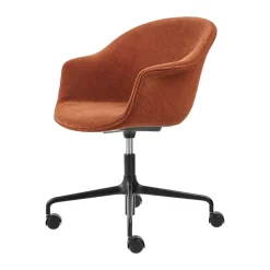 Bat Meeting Chair office chair fully upholstered, Belsuede special FR dedar 133-black legs