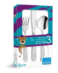 Bear children's cutlery 3 pieces, Stainless steel