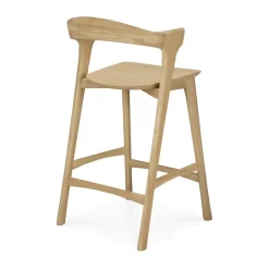 Beech bar stool, Lacquered oak, 65 cm