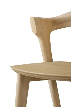 Beech bar stool, Lacquered oak, 65 cm