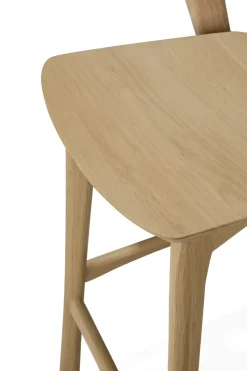 Beech bar stool, Lacquered oak, 65 cm