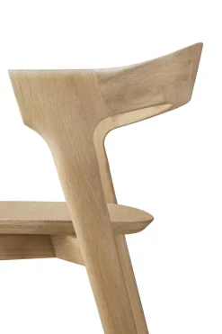 Beech bar stool, Lacquered oak, 65 cm