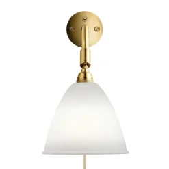 Bestlite BL7 wall lamp, bone china-brass