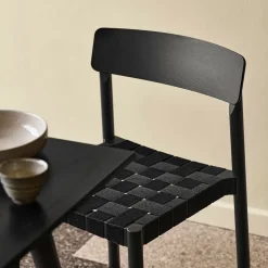 Betty TK1 Chair, Black, black braided linen band seat