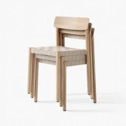 Betty TK1 Chair, Oak, natural braided linen band seat