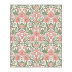 Bettys tulpaner blanket 140x170 cm, Pink-green