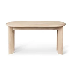Bevel bench 90 cm, White-oiled oak