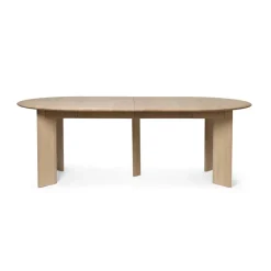 Bevel Extendable dining table, White-oiled beech, incl. 2 extension leaves