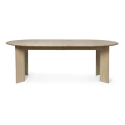 Bevel Extendable dining table, White-oiled beech, incl. 2 extension leaves