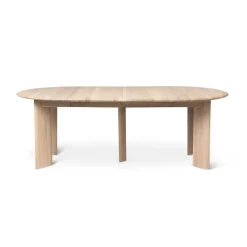 Bevel Extendable dining table, White-oiled oak. incl. 2 extension leaf