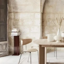 Bevel Extendable dining table, White-oiled oak. incl. 2 extension leaf