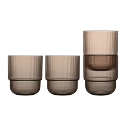 Billi water glass 40 cl 4-pack, Brown