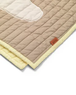Bird quiltad throw, Beige
