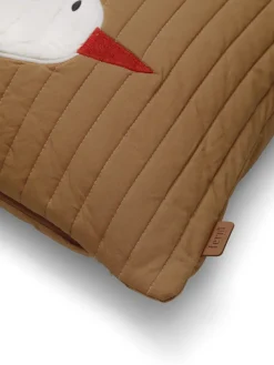 Bird quilted cushion 60x40 cm, Sugar kelp (brown)