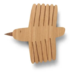 Bird wall lamp, Oiled oak