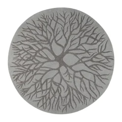 Birds nest hand woven rug Ø 220 cm, MD Grey