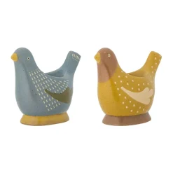 Birdy egg cup 2-pack, Blue-yellow