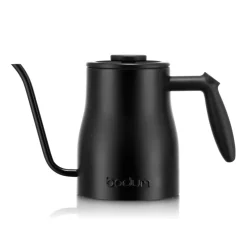 Bistro swan neck kettle 8 copper, Black