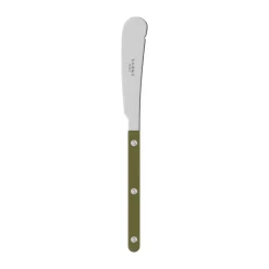 Bistrot solid butter knife 16 cm, Green fern