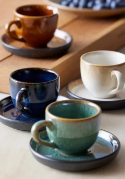 Bitz espresso cup with saucer 7 cl, Amber-black