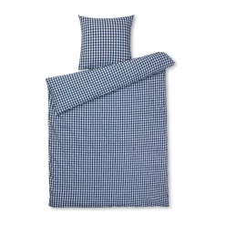 Bæk&Bølge bed set 150x210 cm, Dark blue-white