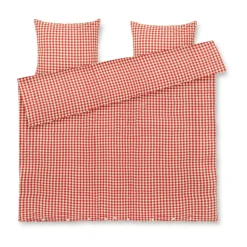 Bæk&Bølge bed set 220x220 cm, Red-yellow