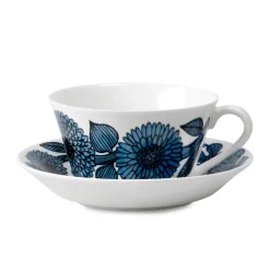 Blå Aster tea set cone, tea cup + saucer