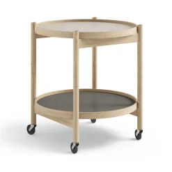 Bølling Tray Table model 50, Stone, untreated oak stand