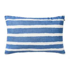 Block Stripe outdoor cushion 40x60 cm, Riviera blue-off white