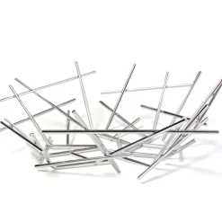 Blow up fruit basket, stainless steel