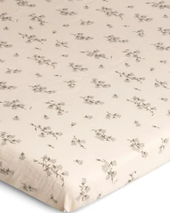 Bluebell Muslin fitted sheet, 90x200x30 cm