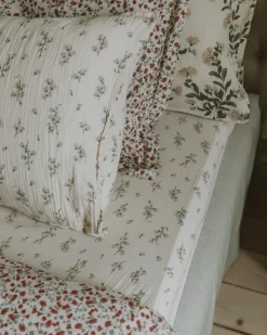 Bluebell Muslin fitted sheet, 90x200x30 cm