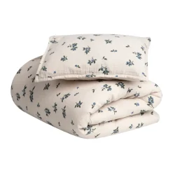 Blueberry Muslin bed set baby, 70x80 cm/28x35 cm