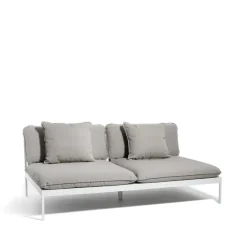 Bönan modular sofa, Sunbrella Sling light grey, 2-seat, l. grey aluminium frame