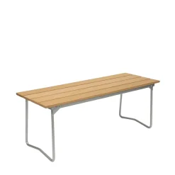 Bänk 8 bench, Oak oil-hot-dip galvanized steel frame