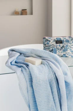 Bodrum bath towel, Light blue
