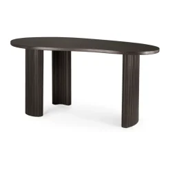 Boomerang desk, Dark brown stained mahogany,160x83x76 cm
