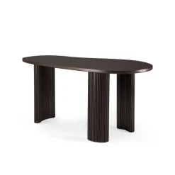 Boomerang desk, Dark brown stained mahogany,160x83x76 cm