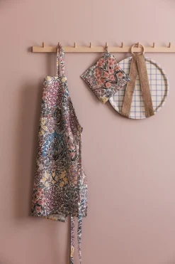 Botanic Garden apron, Pink brown