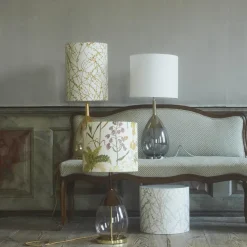 Botanical lamp shade table Ø 35 cm, white