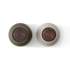 Bottle Grinder spice mill - small 2-pack, Hunting green-beige-walnut