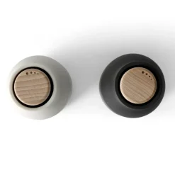 Bottle Grinder spice mill 2-pack, ash-carbon (beech-wood lid)