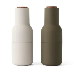 Bottle Grinder spice mill 2-pack, hunting green-beige (wallnut)
