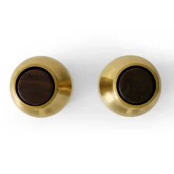 Bottle Grinder spice mill metal 2-pack, Brushed brass (wallnut lid)